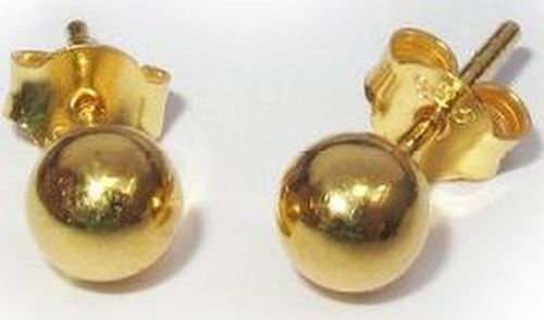 Ohrstecker Kugel 2,0 mm - 8,0 mm 925 Silber vergoldet