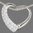 Anhänger Herz 17,0 mm Zirkonia 925 Silber Schlangenkette 45 cm