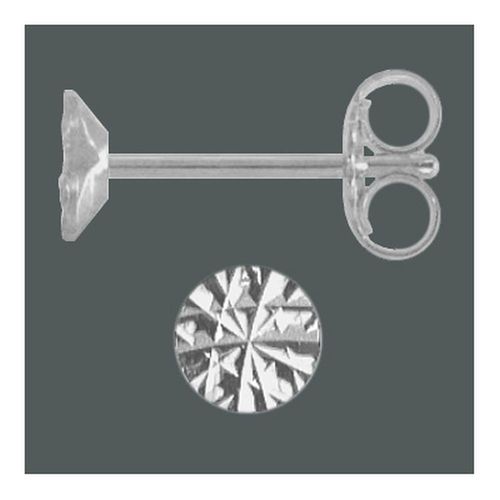 Ohrstecker Rund 3,0 mm diamantiert Zirkonia 925 Silber
