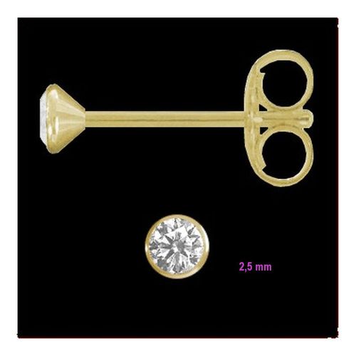 585 Gold 1 SINGLE Ohrstecker Zirkonia 2,5 - 3,0 - 3,5 - 4,0 - 4,5 - 5,5 mm