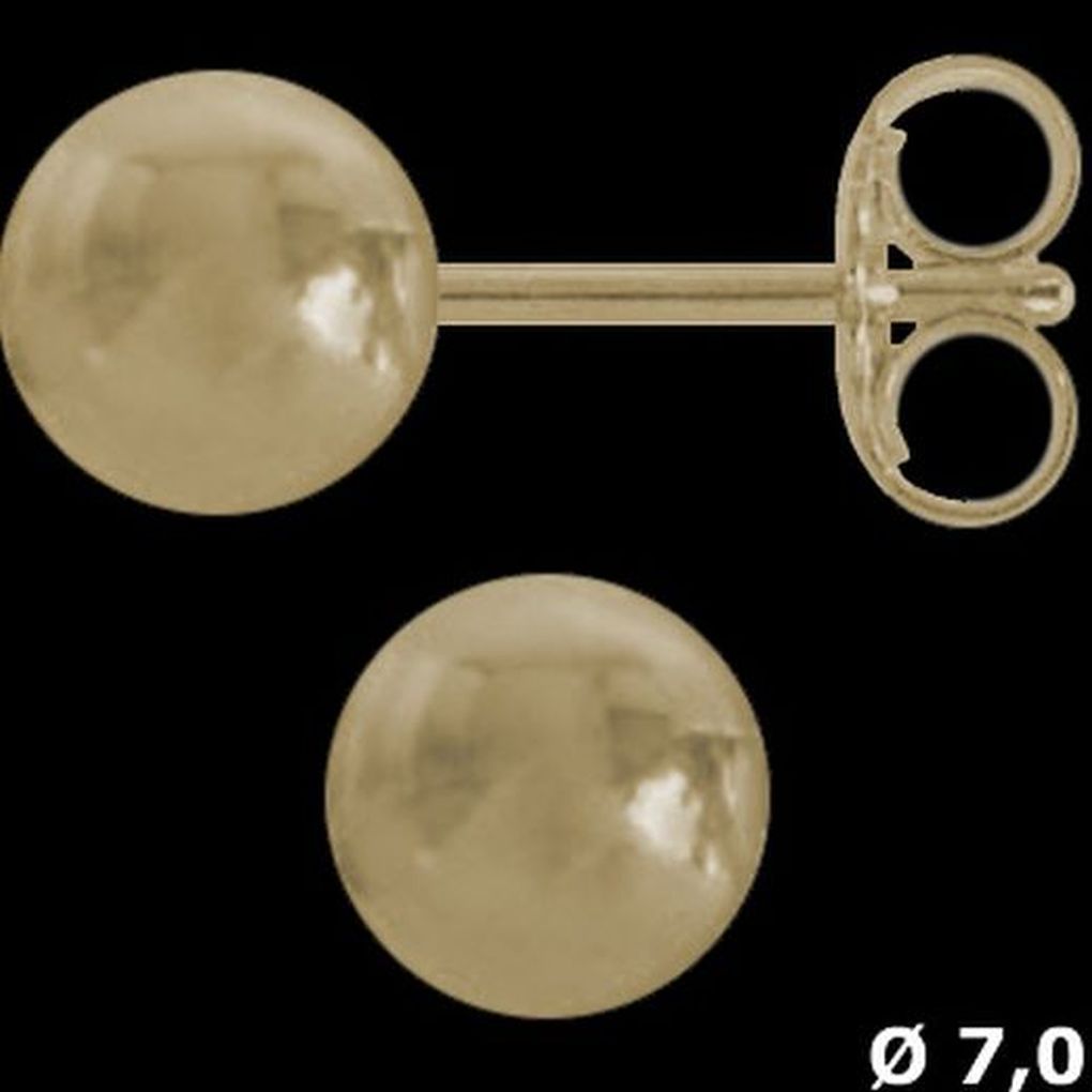 333 Gold Ohrstecker Kugel PAAR oder EINZEL 3,0 - 4,0 - 5,0 - 6,0 - 7,0 mm 8 karat